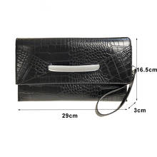 Envelope Clutch Bag Women Handbag PU Leather Clutch Purse Crocodile Pattern Wallet Casual Money Phone Pouch Party Bag ZD1446 2024 - buy cheap