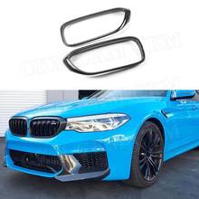 Dry Carbon Fiber Front Middle Grille Frame Grill Mesh Cover For BMW 5 Series G30 F90 M5 2018 2019 Car Styling 2024 - buy cheap