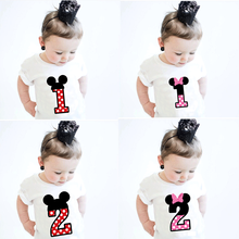 Baby Girls Boys Happy Birthday Party T-shirt Kids Summer Letter Printed Tees Nummer 1 2 3 4 Shirt Children Short Sleeve Tops 2024 - buy cheap