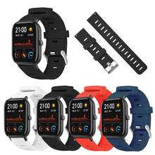 Silicone Sport Strap For Huami Amazfit GTS Monochrome Silicone Smart Watch Strap For Xiaomi Huami Amazfit GTS SmartWatch 2024 - buy cheap