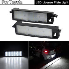2Pcs White LED License Plate Light Number Plate Lamp For Toyota Auris Aygo Avalon Corolla Yaris Solara Camry Rav4 Vanguard Scion 2024 - buy cheap