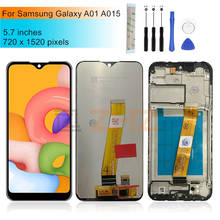 Para samsung galaxy a01 lcd a015 a105f SM-A105G 2019 lcd digitador assembléia a01 display wiht quadro substituição peças de reparo 2024 - compre barato