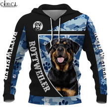 HX-Sudadera con capucha para hombre y mujer, suéter con estampado 3D de camuflaje Rottweiler, informal, a la moda, novedad, envío directo 2024 - compra barato