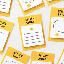SKYSONIC-papel autoadhesivo con forma de sonrisa, 40 hojas, línea de notas, Marco, papelería coreana, almohadillas para notas adhesivas, suministros 2024 - compra barato