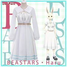 Fantasia de anime haru, vestido fofo de coelho branco, fantasia de halloween 2024 - compre barato