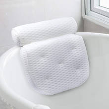 Breathable 3D Mesh Spa Bath Pillow with Suction Cups Neck and Back Support Spa Pillow for Home Hot Tub Bathroom Accessories 2024 - buy cheap