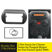 Radio Fascia 2 Din para Citroen Nemo, Peugeot Bipper, Fiat Fiorino Qubo 2008 +, navegación GPS, DVD, Audio, Kit de marco para montaje, marco de panel 2024 - compra barato