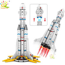 Huiqibao-blocos de construção de foguetes, brinquedos para crianças, lançadeira espacial, blocos de astronauta 2024 - compre barato
