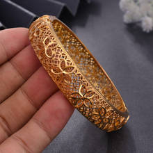 Wando 1Pcs/lot  luxury Arab Gold Color Bangles for Women/Girl Middle East Dubai Wedding Jewelry Ethiopian African Halloween Gift 2024 - buy cheap