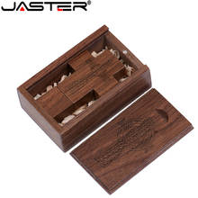 JASTER Creative walnut wooden cross usb flash drive with Humu push-pull box usb 2.0 4GB/8GB/16GB/32GB/64GB/128GB memory U disk 2024 - buy cheap