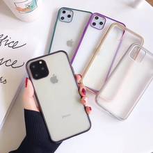 Plating Bumper Matte Transparent TPU Soft Silicone Phone Case Cover For Apple iPhone 11 Pro X 6 6s 7 8 Plus XS Max XR Capa Coque 2024 - buy cheap