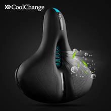 CoolChange Bike Saddle Waterproof PVC Steel Hollow Soft MTB Saddle Seats Anti-Slip Soft Cycling Riding Saddle Men Women 2024 - buy cheap