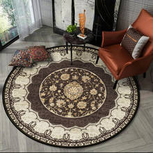 Round Carpet Persian Style Retro Flowers Pattern Soft Carpets For Living Room Anti-slip Rug Chair Floor Mat Bedroom Decor Carpet 2024 - buy cheap