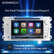 Xonrich-leitor de dvd para carro, andróide 2 din, radio para navegação gps, para ford focus 2 s-max c-max mondeo 4 transit 2024 - compre barato