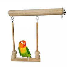 Деревянная подставка для птиц, с жевательными бусинами 2024 - купить недорого
