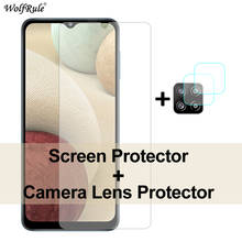 Защитная пленка для экрана 2 шт. для Samsung Galaxy A12 стекло A21S A51 A31 A41 A71 C5 закаленное стекло Защита для объектива камеры пленка для Samsung A12 2024 - купить недорого