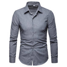 Camisa de manga larga a cuadros para hombre, camisa informal ajustada a la moda europea, novedad de primavera 2020, NX5306 2024 - compra barato