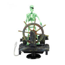Высокое качество экшн-аквариум орнамент Скелет пиратский капитан Аквариум Украшение пейзаж 2024 - купить недорого