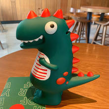 Cofrinho de dinossauro de plástico para crianças, enfeite decorativo fofo de desenhos animados, economia de dinheiro 2024 - compre barato