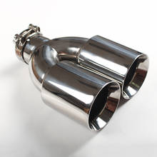 Stainless Steel Muffler Tips Exhaust Y Tip Clamp Double Tips Universal Plain End Tips Exhaust Muffler 2024 - buy cheap
