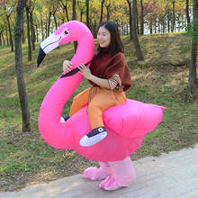 Fantasia inflável de flamingo para halloween, traje de natal para crianças, adultos, homens e mulheres, vestido inflável, fantasia de festa de carnaval 2024 - compre barato