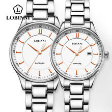 Switzerland Luxury Brand Lobinni Fashion Couple Watch Paired Women's Wristwatch Waterproof  Watch Men Sapphire Hot Sale 3005 2024 - buy cheap
