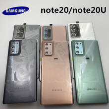 Funda trasera para Samsung Galaxy Note 20, piezas de reparación de carcasa de batería, lente de cristal para cámara de oído, 100% Original 2024 - compra barato
