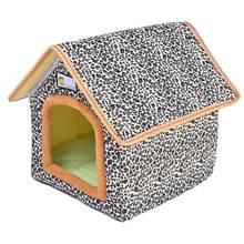 Outdoor Pet House Waterproof Thickened Leopard Print Cat Nest Tent Cabin Cat Bed House Dog Kennel Dog Nest Stray Cat Shelter 2024 - buy cheap