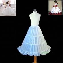 Crinoline Kids Child White Petticoat For Flower Girl Wedding Accessories Lolita 3 Hoop Skirt Underskirt Vestido De Novia 2024 - buy cheap