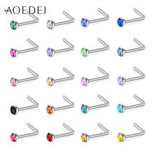 Aoedeli-tachuelas de cristal para la nariz para mujer, anillo de acero inoxidable 316L, joyería Vintage para el cuerpo, accesorios para Piercing en la oreja 2024 - compra barato