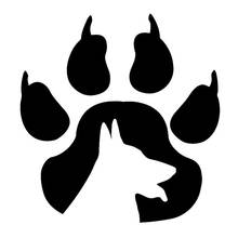 Dawasaru Paw Prints Dog Animal Car Stickers Sunscreen Cover Scratch Decals Suitcase Laptop Auto Accessories PVC,15cm*15cm 2024 - buy cheap