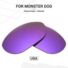 Поляризованные Сменные линзы Mryok (из США) для солнцезащитных очков Oakley Monster Dog Плазменные фиолетовые 2024 - купить недорого