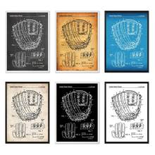 Vintage Baseball Glove Patent Sports Blueprint Poster Canvas Painting Print Wall Décor Living Home Art 2024 - buy cheap