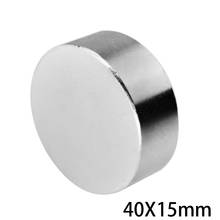 1/2/3PCS 40x15 mm Big Powerful Magnets 40mmx15mm Permanent Round Magnet 40x15mm Thick Neodymium Magnetic Super Strong 40*15 mm 2024 - buy cheap