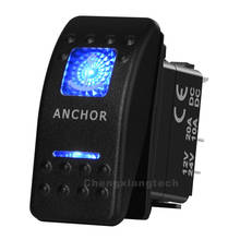 Interruptor liga/desliga de 5 pinos para carro, à prova d'água ip66, para barco automotivo, rv, 12v/24v, led azul 2024 - compre barato