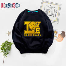 Boys Clothes Kids Clothing Cartoon Casual Sweatshirt Long Sleeve Letter Printing Love Basketball Child Sweatshirt Children Tops 2024 - buy cheap