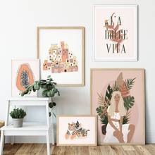 Pintura en lienzo de arte para pared, carteles nórdicos e impresiones, imágenes de pared para decoración de sala de estar, Vintage, moda abstracta 2024 - compra barato