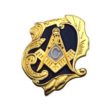 Broche maçônico de lapela, broche de ouro com bússola e quadrado, presentes, emblemas com embreagem de borboleta, 25.4mm 2024 - compre barato