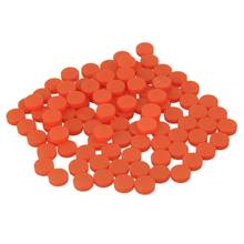 100 x Orange Plastic 6.3mm Guitar Dots for Mandolin Banjo Ukulele Guitars 2024 - buy cheap