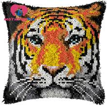 latch hook kits cross-stitch pillow embroidery cat carpet do it yourself embroidery pillow Foamiran for crafts home decor tiger 2024 - buy cheap