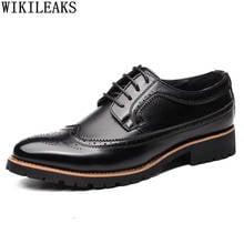 Coiffeur Leather Shoes Men Formal Office 2022 Men Dress Shoes Leather Business Suit Brogue Shoes Men Italian Zapatos De Hombre 2024 - buy cheap