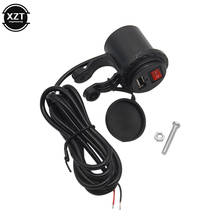 12V USB Motorcycle Mobile Phone Power Socket Plug Waterproof with Switch Cigarette Lighter Socket Motorbike Phone Supply Adapter 2024 - buy cheap