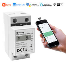 Din Rail WIFI Tuya Smart Energy Power Meter KWH 220V Voltmeter Ammeter Smart Life Wattmeter Remote Switch Control Monitor 2024 - buy cheap
