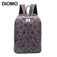 DIOMO Fashion Luminous Irregular Triangle Sequin Backpack for Women Fashionable Rucksack Female Backbag Korean 2024 - buy cheap
