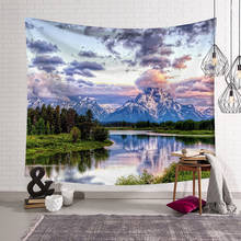 New arrival  Nordic cloth landscape series tapestry home decoration background cloth mural beach towel bedroom lace wall hanging 2024 - buy cheap