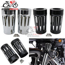 Tampa deslizante de garfo frontal de motocicleta, capa para harley touring, rei da estrada, elétrica, flhx, flhr, flht, fltrx 2024 - compre barato