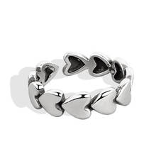 Fashion Simple Heart-Shaped Female Finger Ring Creative Punk Women Silver Color Ring Party Jewelry 2024 - buy cheap