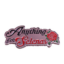Anything for Selenas enamel pin feminist badge women flower brooch denim jackets shirt accessories 2024 - buy cheap