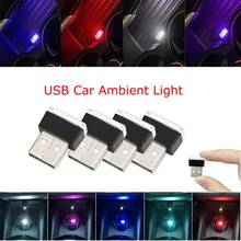 Luz LED de noche colorida para coche, lámpara Flexible Mini USB de 5V, accesorio brillante, efecto de iluminación distintivo YZ 2024 - compra barato