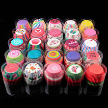 100Pcs Rainbow Cupcake Paper Liners Muffin Cases Cup Cake Topper Baking Tray Kitchen Accessories Pastry Decoration Tools 2024 - buy cheap